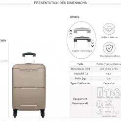 Valise cabine rigide 55cm