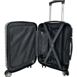 Valise cabine rigide noire Wavy Pop 55x35x20cm