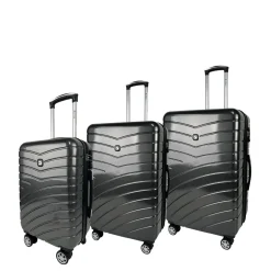 Valise cabine rigide noire Wavy Pop 55x35x20cm