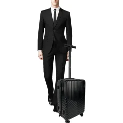 Valise cabine rigide noire Wavy Pop 55x35x20cm