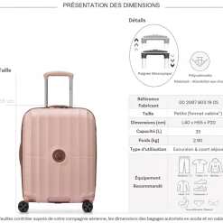 Valise cabine rigide Saint Tropez TSA polycarbonate 55cm
