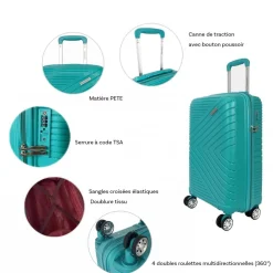 Valise cabine rigide TSA 56cm