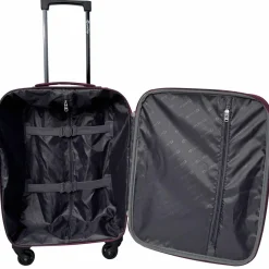 Valise cabine souple 50 cm 4 roues RAIL - rouge bordeaux