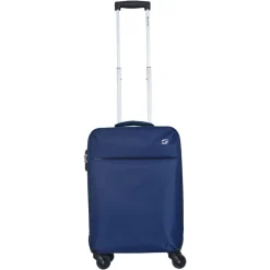 Valise cabine souple 55cm 4 roues FLYLINE - bleu foncé