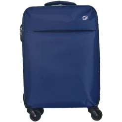 Valise cabine souple 55cm 4 roues FLYLINE - bleu foncé