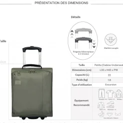 Valise cabine XS underseat souple 43cm