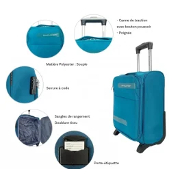 Valise cabine XS underseat souple 44cm