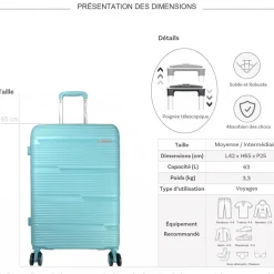 Valise rigide TSA 65cm