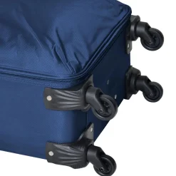 Valise souple 65cm 4 roues FLYLINE - bleu foncé