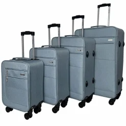 Valise souple 65cm 4 roues HIGHWAY - bleu