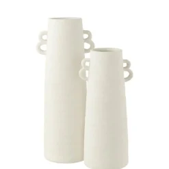 Vase Conique avec Anses Russel 55cm Blanc