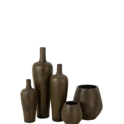 Vase Déco en Ciment Victor 100cm Marron