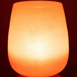 Vase Déco en Verre Givré 27cm Corail