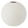 Vase Design Boule Céramique 25cm Blanc Mat