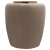 Vase Design en Métal Artisse 36cm Taupe & Or