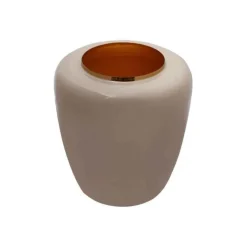 Vase Design en Métal Artisse 36cm Taupe & Or