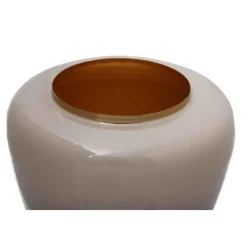 Vase Design en Métal Artisse 36cm Taupe & Or