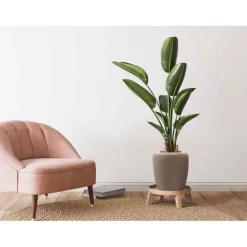 Vase Design en Métal Artisse 36cm Taupe & Or