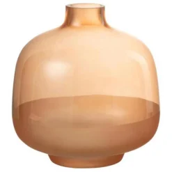 Vase Design en Verre Hany 18cm Pêche