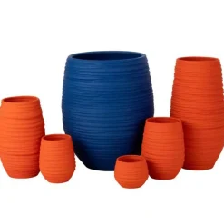 Vase en Céramique Fiesta 40cm Orange
