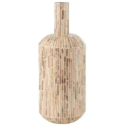 Vase Goutte Motif Mosaïque Nuye 54cm Beige
