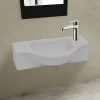 Vasque a trou pour robinet ceramique Blanc pour salle de bain