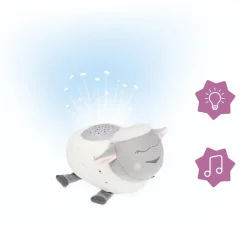 Veilleuse bébé peluche mouton projection d'étoiles