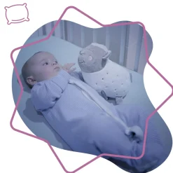 Veilleuse bébé peluche mouton projection d'étoiles