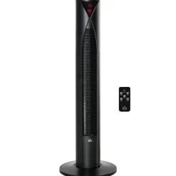 Ventilateur colonne tour oscillant 45 W silencieux télécommande incluse timer 4 modes 3 vitesses noir