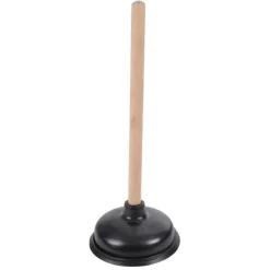 Ventouse en Bois Déboucheur WC Naturel & Noir