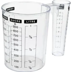 Verre Doseur Double 18cm Transparent