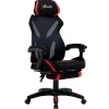 Vinsetto Fauteuil gaming chaise gamer réglable pivotant dossier inclinable repose-pied polyester rouge noir