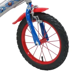 Vélo 14'' Garçon Licence Avengers pour enfant de 95/110 cm avec stabilisateurs à molettes - Plaque décorative avant - Porte bidon - 2 freins et pneus gonflables