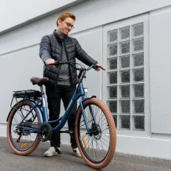 Vélo Assistance Électrique VTC City pro 26 pouces - Bleu