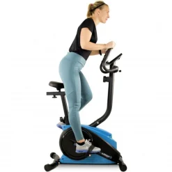 Vélo d'appartement CAMPO Roue d'inertie 3kg - 8 niveaux de résistance, Capteurs Pouls, Ecran d'entraînement, Réglable