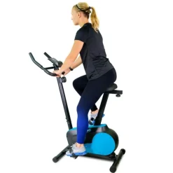 Vélo d'appartement TEMPO Roue d'inertie 3kg - 8 niveaux de résistance, Capteurs Pouls, Ecran d'entraînement, Réglable