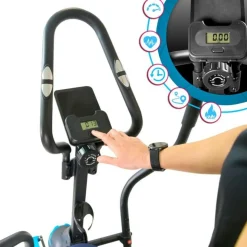 Vélo Elliptique SUPER SMART BIKE Cross trainer - 8 niveaux de résistance magnétique - Roue inertie 7Kg, Ecran d'entraînement