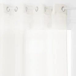 Voilage fin uni à &oelig;illets MOLY