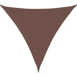Voile de parasol tissu oxford triangulaire 4x4x4 m marron