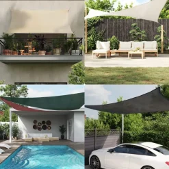 Voile d'ombrage 160 g/m^2 Marron 2,5x2,5 m PEHD