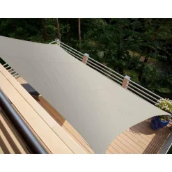 Voile d'ombrage rectangulaire SERENITY - 4,20 x 3,00 m - Taupe - Jardiline