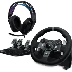 Volant + Pédalier Volant G920 + Casque G335 Noir