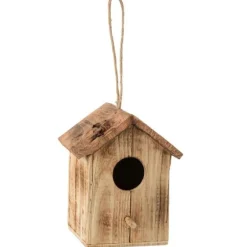 Volière à Oiseaux en Bois Maison 24cm Naturel