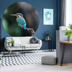 WallArt Papier peint cercle The Kingfisher 142,5 cm