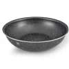 Wok 28 cm tous feux dont induction aluminium effet pierre