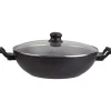 Wok Aluminium forgé Noir diam32cm