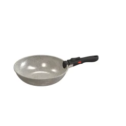 Wok 28cm tous feux dont induction avec poignée amovible SANDSTONE