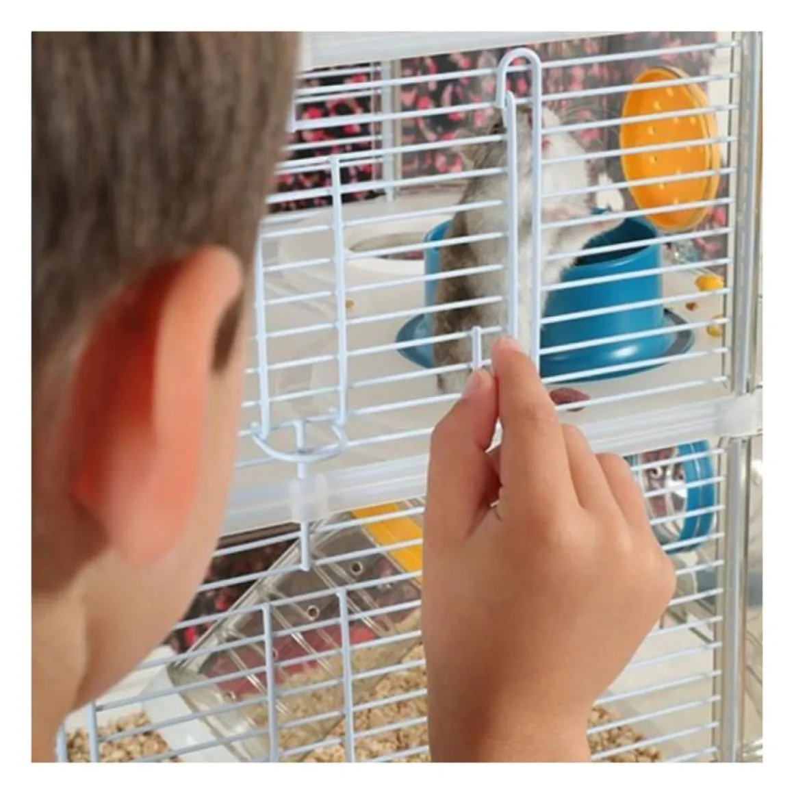 ZOLUX Cage sur 2 etages pour hamsters, souris et gerbilles - Rody3 duo - L 41 x p 27 x h 40,5 cm - Bleu